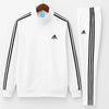 Adids Premium Sports TrackSuit set- (White)