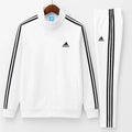 Adids Premium Sports TrackSuit set- (White)
