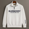 Berbry Half zipper Sweatshirt (White)