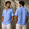 Ver-sace Inspired Shirt Ocean Blue