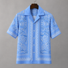 Ver-sace Inspired Shirt Ocean Blue
