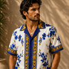 Ver-sace Inspired Floral Shirt